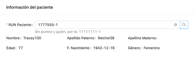 Información del paciente