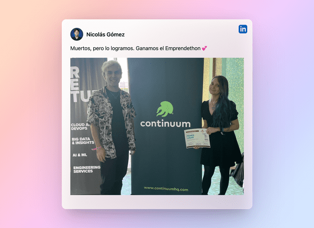 Muertos, pero lo logramos. Ganamos el Emprendethon