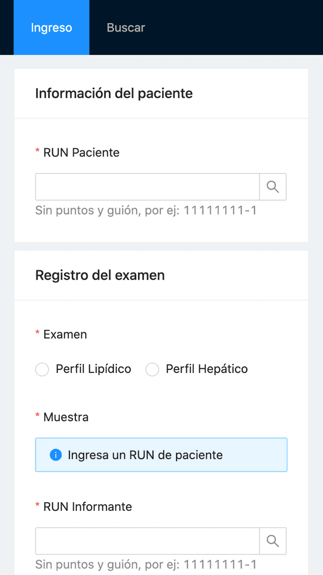 Preview de la app responsive