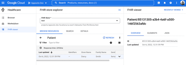 Patient con sus datos