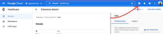 Activate Cloud Shell Icon