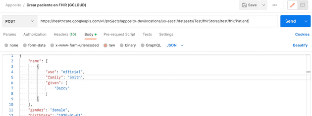 Copiamos y pegamos lo anterior en postman