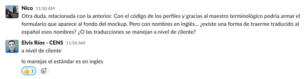 Dudas en el slack